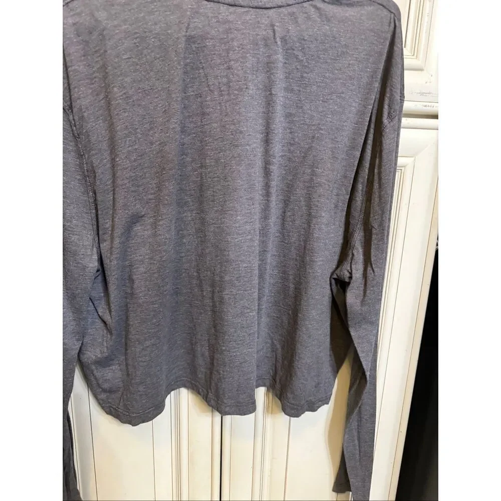 James Perse Y/osemite Women's Tech Jersey Cropped T-shirt Gray Large